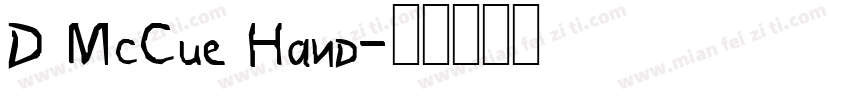 D McCue Hand字体转换